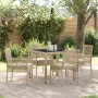 Conjunto de Comedor de Jardín 5 pcs Beige ratán sintético en Sillas de jardín | Comprar online en Foru.es
