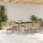 Conjunto de Comedor de Jardín 7 pcs Beige ratán sintético en Sillas de jardín | Comprar online en Foru.es
