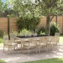 Conjunto de Comedor de Jardín 9 pcs Beige ratán sintético en Sillas de jardín | Comprar online en Foru.es