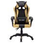 Silla gaming con luces LED RGB cuero sintético dorado y negro en Sillas de oficina | Comprar online en Foru.es