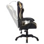 Silla gaming con luces LED RGB cuero sintético dorado y negro en Sillas de oficina | Comprar online en Foru.es