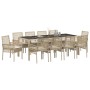 Conjunto de Comedor de Jardín 11 pcs Beige ratán sintético en Sillas de jardín | Comprar online en Foru.es