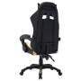 Silla gaming con luces LED RGB cuero sintético dorado y negro en Sillas de oficina | Comprar online en Foru.es