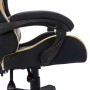 Silla gaming con luces LED RGB cuero sintético dorado y negro en Sillas de oficina | Comprar online en Foru.es