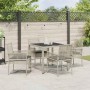 Conjunto de Comedor de Jardín 5 pcs Gris Claro ratán sintético en Sillas de jardín | Comprar online en Foru.es
