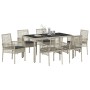Conjunto de Comedor de Jardín 7 pcs Gris Claro ratán sintético en Sillas de jardín | Comprar online en Foru.es