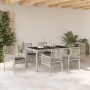 Conjunto de Comedor de Jardín 7 pcs Gris Claro ratán sintético en Sillas de jardín | Comprar online en Foru.es