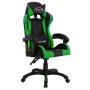 Silla gaming con luces LED RGB cuero sintético verde y negro en Sillas de oficina | Comprar online en Foru.es
