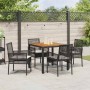 Conjunto de Comedor de Jardín 5 pcs Negro ratán sintético en Sillas de jardín | Comprar online en Foru.es