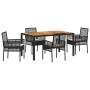 Conjunto de Comedor de Jardín 5 pcs Negro ratán sintético en Sillas de jardín | Comprar online en Foru.es