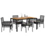 Conjunto de Comedor de Jardín 5 pcs Negro ratán sintético en Sillas de jardín | Comprar online en Foru.es