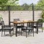 Conjunto de Comedor de Jardín 5 pcs Negro ratán sintético en Sillas de jardín | Comprar online en Foru.es