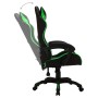 Silla gaming con luces LED RGB cuero sintético verde y negro en Sillas de oficina | Comprar online en Foru.es