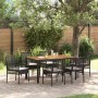 Conjunto de Comedor de Jardín 7 pcs Negro ratán sintético en Sillas de jardín | Comprar online en Foru.es