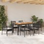 Conjunto de Comedor de Jardín 7 pcs Negro ratán sintético en Sillas de jardín | Comprar online en Foru.es