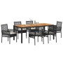 Conjunto de Comedor de Jardín 7 pcs Negro ratán sintético en Sillas de jardín | Comprar online en Foru.es