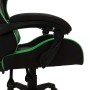 Silla gaming con luces LED RGB cuero sintético verde y negro en Sillas de oficina | Comprar online en Foru.es