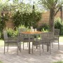 Conjunto de Comedor de Jardín 5 pcs Gris ratán sintético en Sillas de jardín | Comprar online en Foru.es