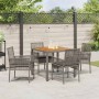 Conjunto de Comedor de Jardín 5 pcs Gris ratán sintético en Sillas de jardín | Comprar online en Foru.es