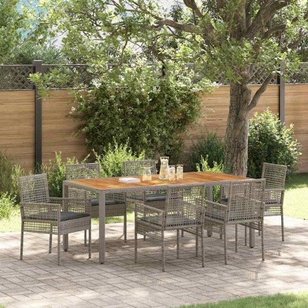 Conjunto de Comedor de Jardín 7 pcs Gris ratán sintético en Sillas de jardín | Comprar online en Foru.es