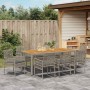 Conjunto de Comedor de Jardín 9 pcs Gris ratán sintético en Sillas de jardín | Comprar online en Foru.es