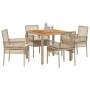Conjunto de Comedor de Jardín 5 pcs Beige ratán sintético en Sillas de jardín | Comprar online en Foru.es