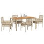 Conjunto de Comedor de Jardín 5 pcs Beige ratán sintético en Sillas de jardín | Comprar online en Foru.es