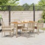 Conjunto de Comedor de Jardín 5 pcs Beige ratán sintético en Sillas de jardín | Comprar online en Foru.es