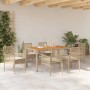 Conjunto de Comedor de Jardín 7 pcs Beige ratán sintético en Sillas de jardín | Comprar online en Foru.es