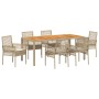 Conjunto de Comedor de Jardín 7 pcs Beige ratán sintético en Sillas de jardín | Comprar online en Foru.es