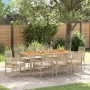 Conjunto de Comedor de Jardín 9 pcs Beige ratán sintético en Sillas de jardín | Comprar online en Foru.es