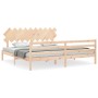 Estructura de cama con cabecero madera maciza 200x200 cm de vidaXL, Camas y somieres - Ref: Foro24-3195306, Precio: 146,82 €,...