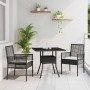 Conjunto de Comedor de Jardín 3 pcs Negro ratán sintético en Sillas de jardín | Comprar online en Foru.es