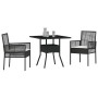 Conjunto de Comedor de Jardín 3 pcs Negro ratán sintético en Sillas de jardín | Comprar online en Foru.es