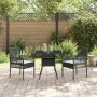 Conjunto de Comedor de Jardín 3 pcs Negro ratán sintético en Sillas de jardín | Comprar online en Foru.es