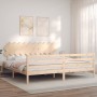 Estructura de cama con cabecero madera maciza 200x200 cm de vidaXL, Camas y somieres - Ref: Foro24-3195306, Precio: 146,82 €,...
