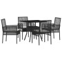 Conjunto de Comedor de Jardín 5 pcs Negro ratán sintético en Sillas de jardín | Comprar online en Foru.es