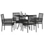 Conjunto de Comedor de Jardín 5 pcs Negro ratán sintético en Sillas de jardín | Comprar online en Foru.es