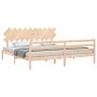 Estructura de cama con cabecero madera maciza 200x200 cm de vidaXL, Camas y somieres - Ref: Foro24-3195306, Precio: 146,82 €,...