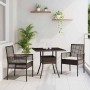 Conjunto de Comedor de Jardín 3 pcs Marrón ratán sintético en Sillas de jardín | Comprar online en Foru.es