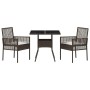 Conjunto de Comedor de Jardín 3 pcs Marrón ratán sintético en Sillas de jardín | Comprar online en Foru.es