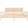Estructura de cama con cabecero madera maciza 200x200 cm de vidaXL, Camas y somieres - Ref: Foro24-3195306, Precio: 146,82 €,...
