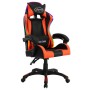 Silla gaming con luces LED RGB cuero sintético naranja y negro en Sillas de oficina | Comprar online en Foru.es
