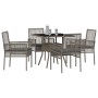 Conjunto de Comedor de Jardín 5 pcs Gris ratán sintético en Sillas de jardín | Comprar online en Foru.es