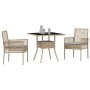 Conjunto de Comedor de Jardín 3 pcs Beige ratán sintético en Sillas de jardín | Comprar online en Foru.es