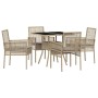 Conjunto de Comedor de Jardín 5 pcs Beige ratán sintético en Sillas de jardín | Comprar online en Foru.es