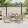 Conjunto de Comedor de Jardín 5 pcs Beige ratán sintético en Sillas de jardín | Comprar online en Foru.es