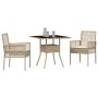 Conjunto de Comedor de Jardín 3 pcs Beige ratán sintético en Sillas de jardín | Comprar online en Foru.es