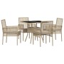 Conjunto de Comedor de Jardín 5 pcs Beige ratán sintético en Sillas de jardín | Comprar online en Foru.es