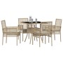 Conjunto de Comedor de Jardín 5 pcs Beige ratán sintético en Sillas de jardín | Comprar online en Foru.es